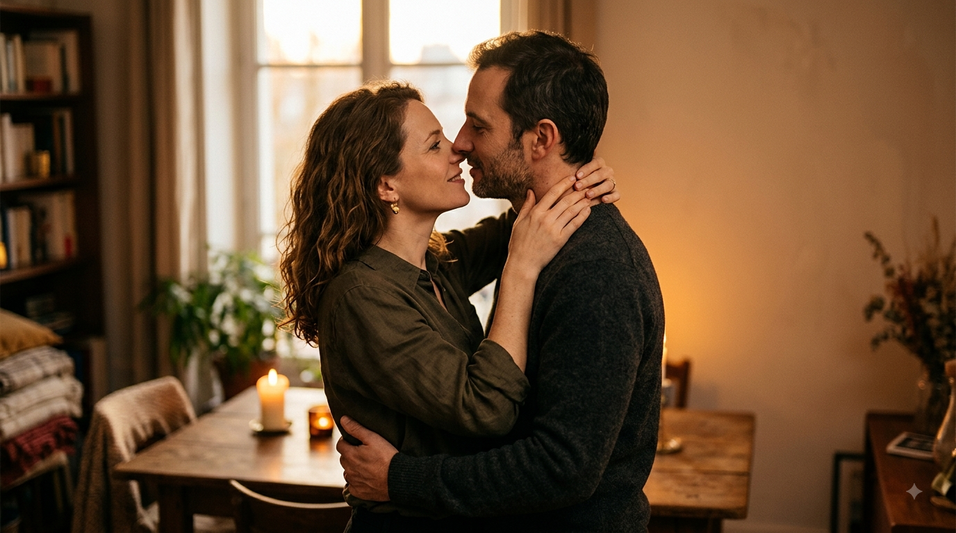 Couple retrouvant leur bonheur